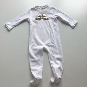 Marie-Chantal Baby Girl Boy Angel Wings Bodysuit One Piece Footie Sz 12mo UNISEX